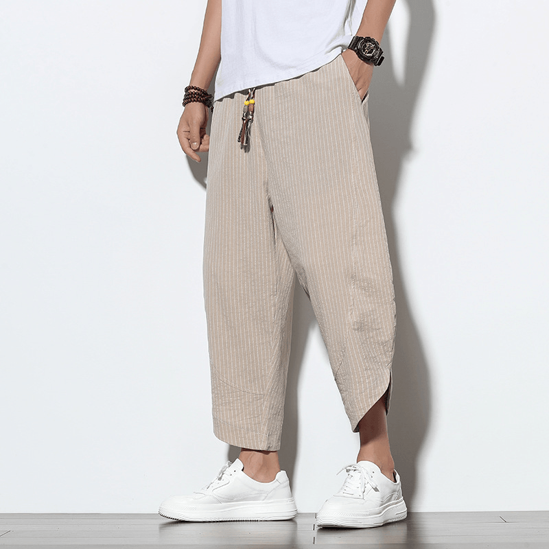 men's striped harem pants, view 6 - MRSLM