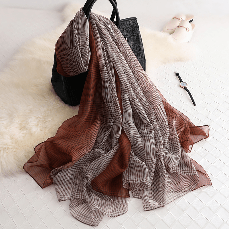 womens houndstooth shawl scarf - MRSLM