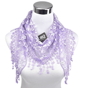 small floral velvet triangle scarf, view 7 - MRSLM