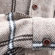 Men's retro woolen plaid coat, view 4 - MRSLM