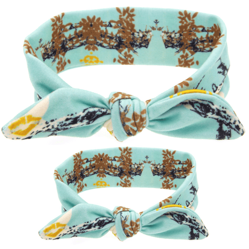 printed rabbit ear parent-child headband, view 5 - MRSLM