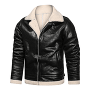 Men's lapel faux fur jacket - MRSLM