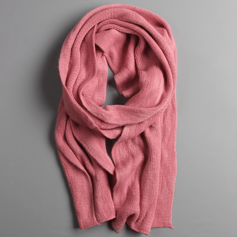 solid imitation cashmere scarf, view 7 - MRSLM