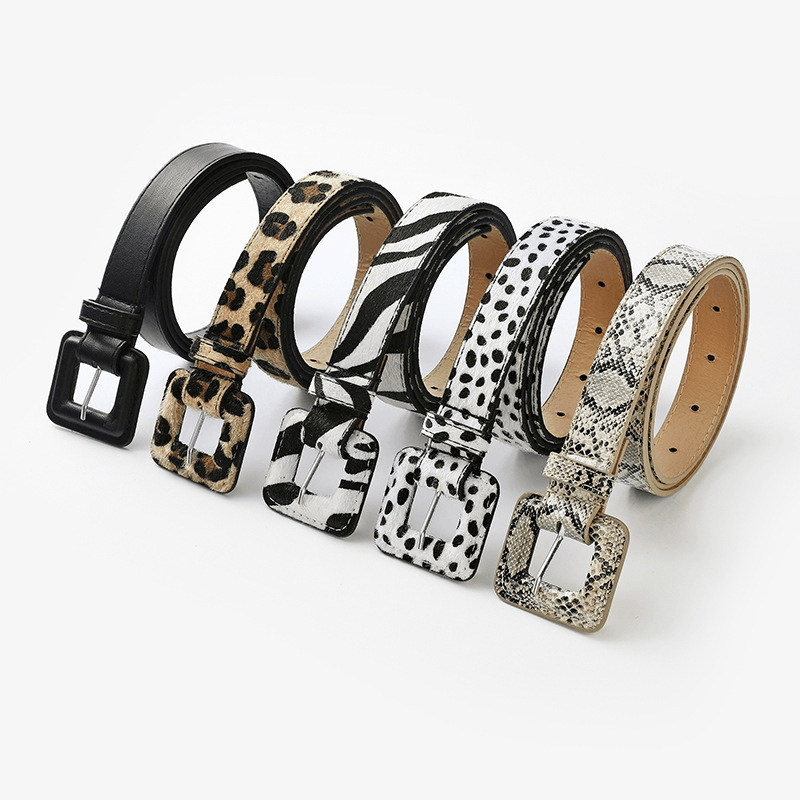 Women's animal print belt with pin buckle - MRSLM