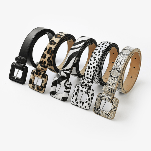 Women's animal print belt with pin buckle - MRSLM