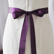 rhinestone bridal belt with bow, view 3 - MRSLM