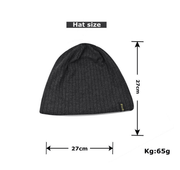 thin cotton knitted hat with letter embroidery, view 2 - MRSLM