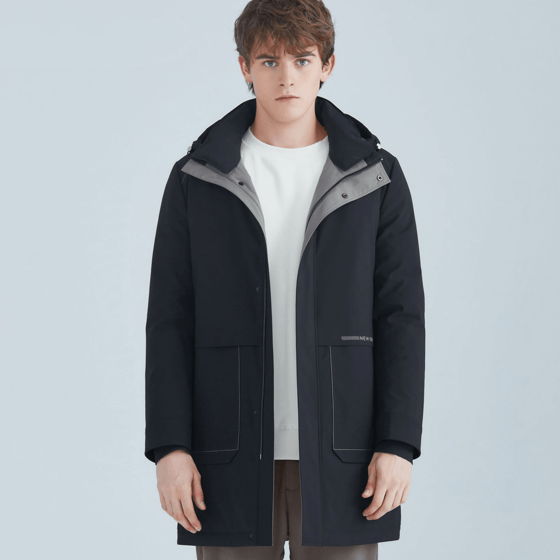 Fashion White Duck down Hooded down Jacket Men