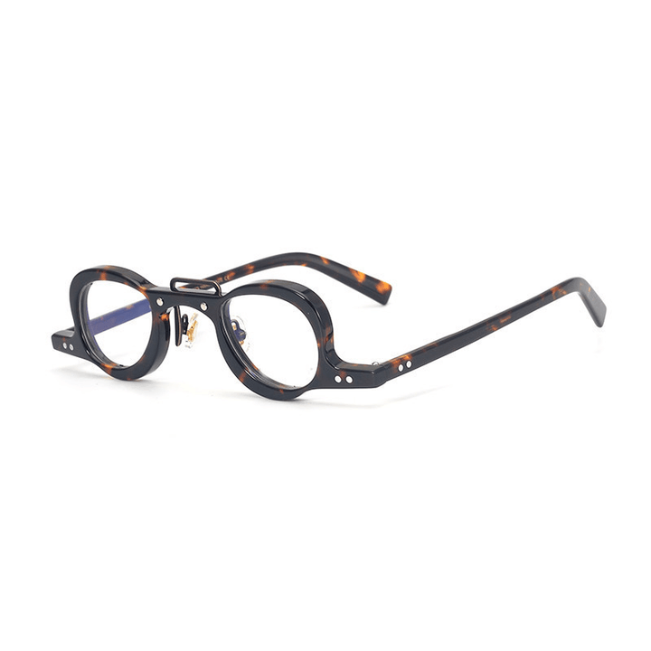 Handmade Japanese Small Round Frame Plate Myopia Glasses for Men and Women - MRSLM