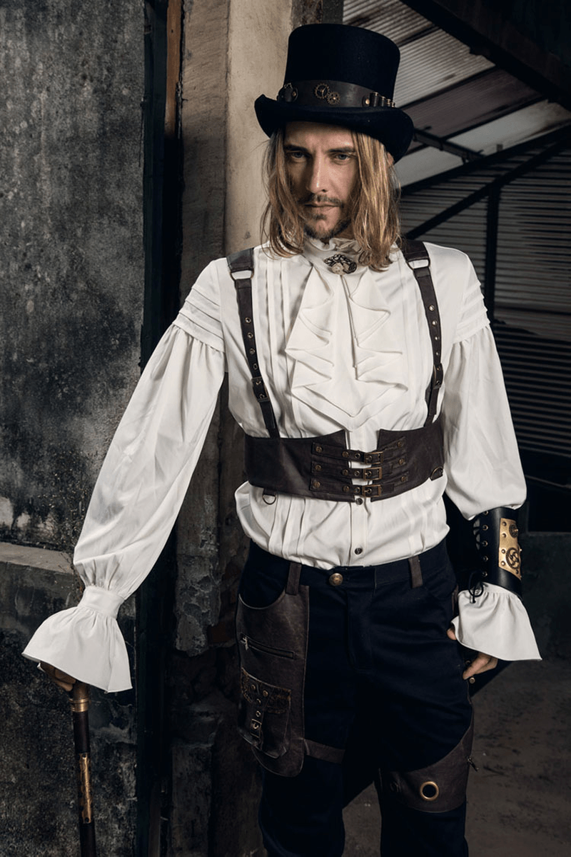 brown double-breasted short vest - MRSLM