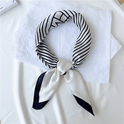 small square silk-like scarf, view 3 - MRSLM