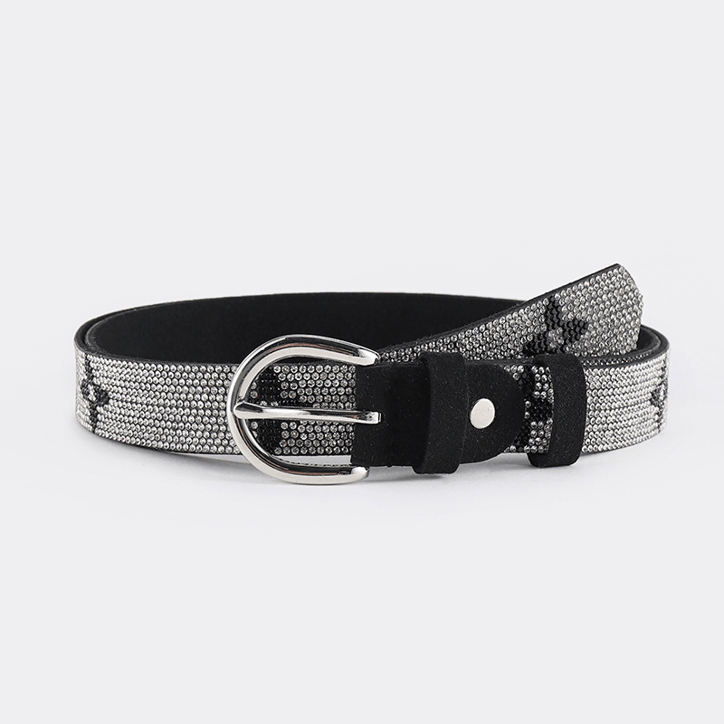 Fashion Women'S PU Leather Rhinestone Belt - MRSLM