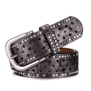 Women's rhinestone rivet belt, view 4 - MRSLM