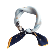 women's small floral silk scarf, view 2 - MRSLM