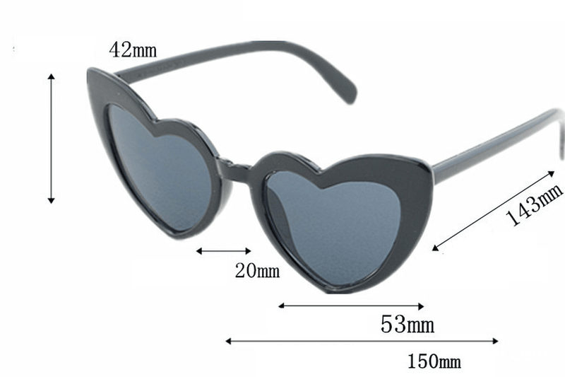 heart-shaped sunglasses, view 5 - MRSLM