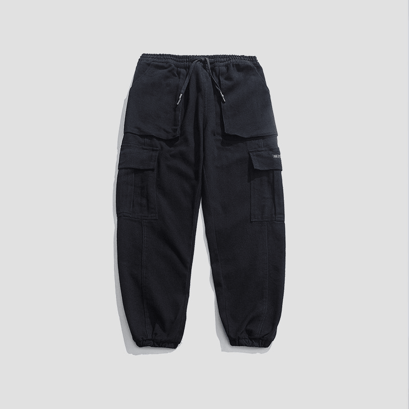 men's multi-pocket drawstring overalls, view 2 - MRSLM
