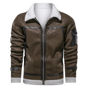 men's PU leather jacket, view 3 - MRSLM