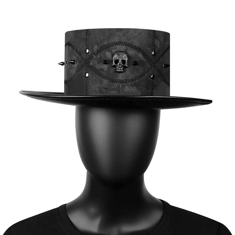 faux leather top hat, view 6 - MRSLM