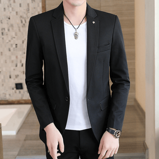men's slim fit suit jacket, view 4 - MRSLM