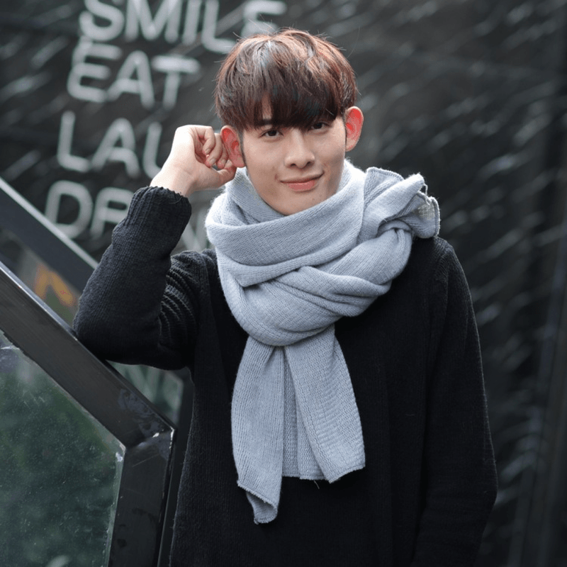 long solid color scarf, view 7 - MRSLM