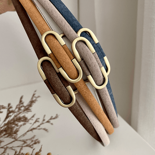 Women's thin pigskin belt - MRSLM