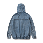 oversized hooded denim jacket, view 5 - MRSLM