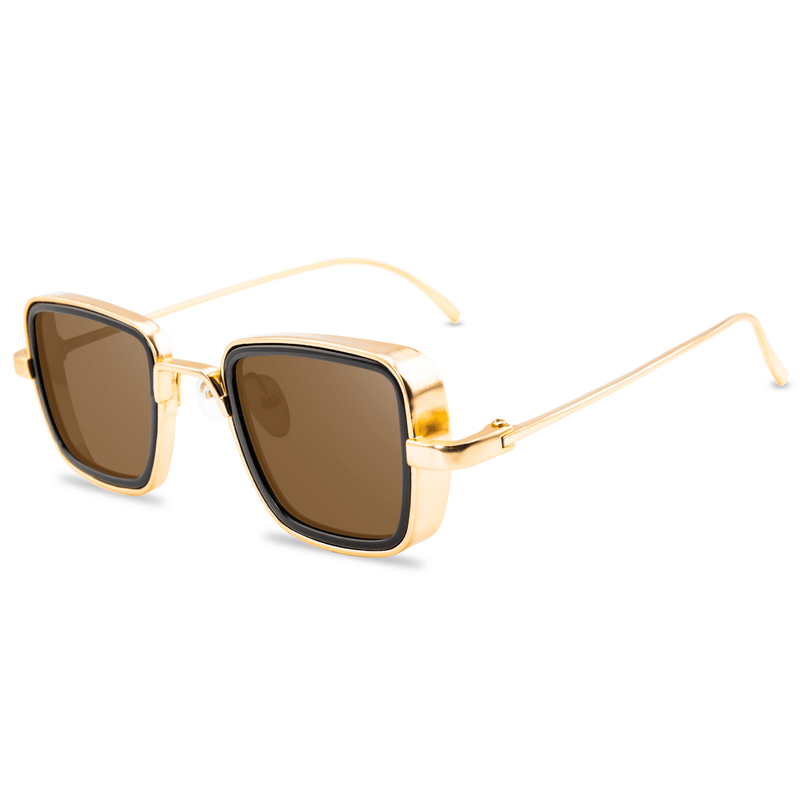 Men's retro metal frame sunglasses, view 3 - MRSLM