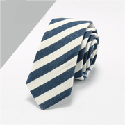 men's cotton linen necktie, view 6 - MRSLM