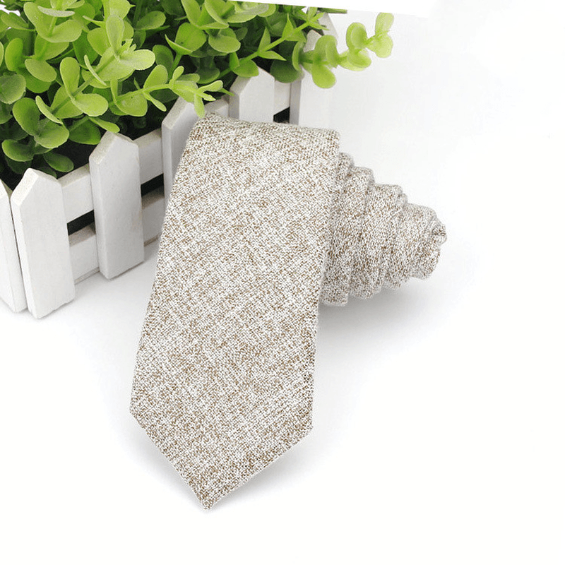 men's super narrow cotton necktie, view 12 - MRSLM