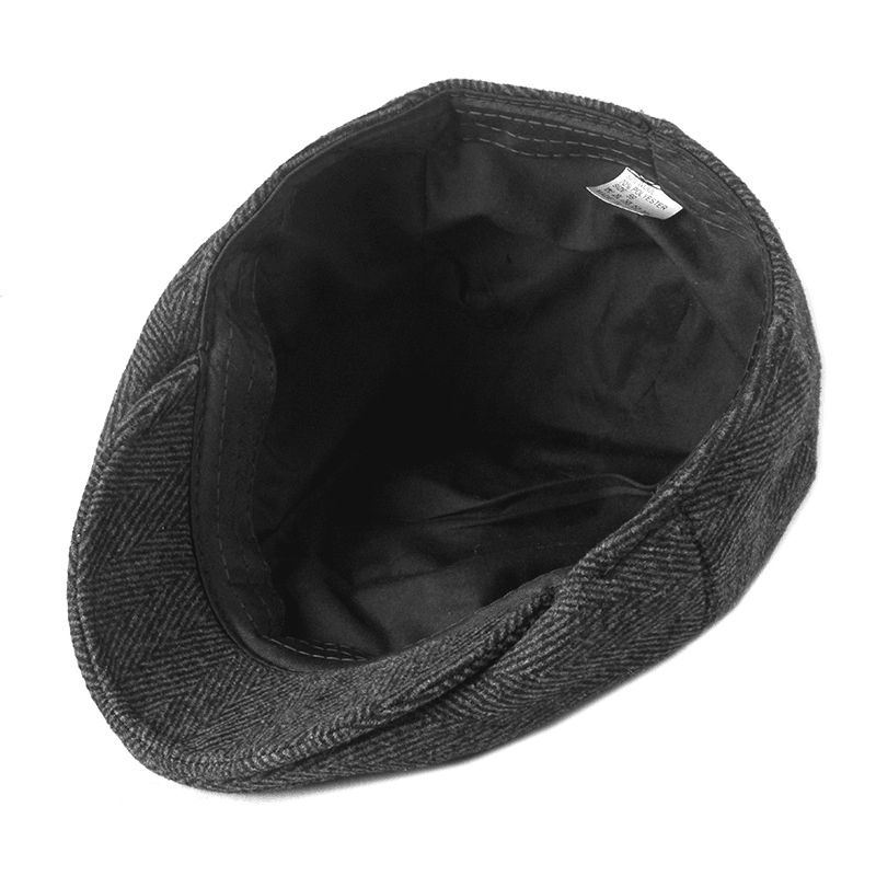 men's British retro striped beret, view 5 - MRSLM