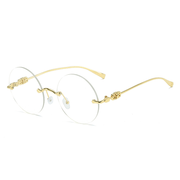 round gold frame gradient sunglasses, view 5 - MRSLM