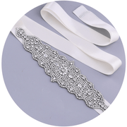 Bridal rhinestone wide belt - MRSLM