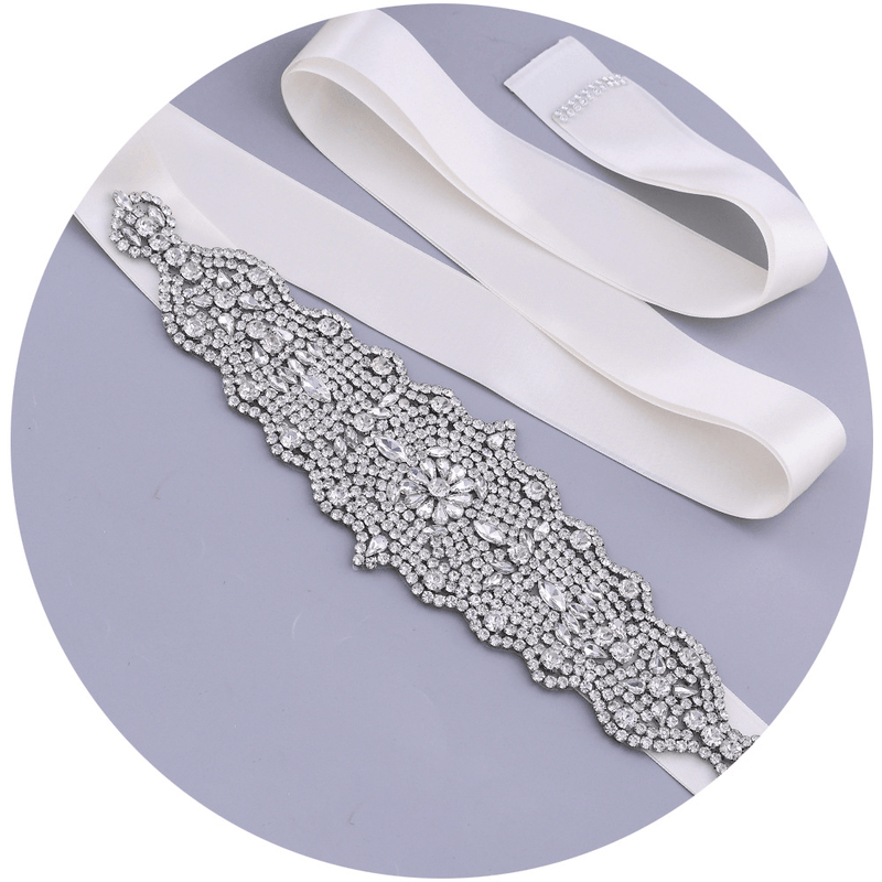 Bridal rhinestone wide belt - MRSLM