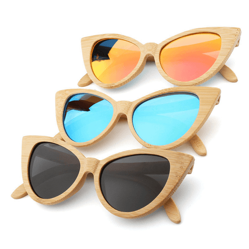 polarized bamboo frame sunglasses - MRSLM