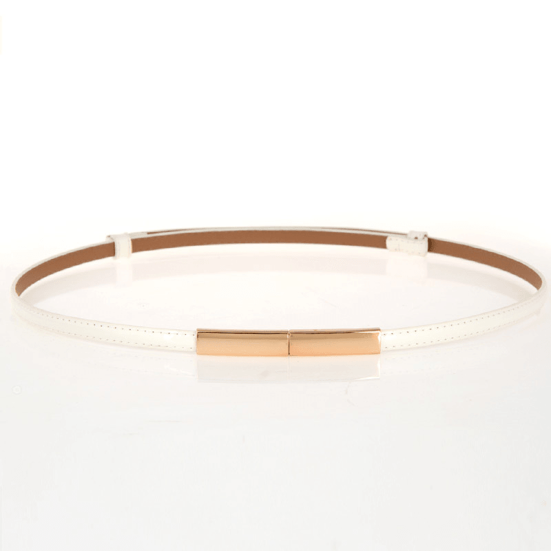 Women's thin leather belt, view 2 - MRSLM