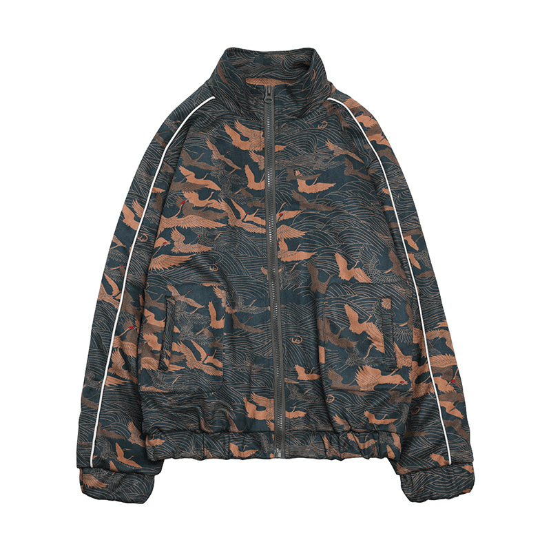 Men's loose casual jacket, green, view 3 - MRSLM