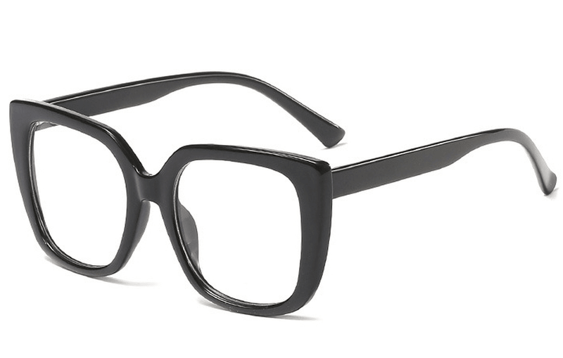 large frame spring hinge flat lens glasses, view 3 - MRSLM