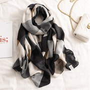 women's winter retro printed scarf, view 4 - MRSLM