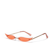 rimless pointed cat-eye sunglasses, view 9 - MRSLM