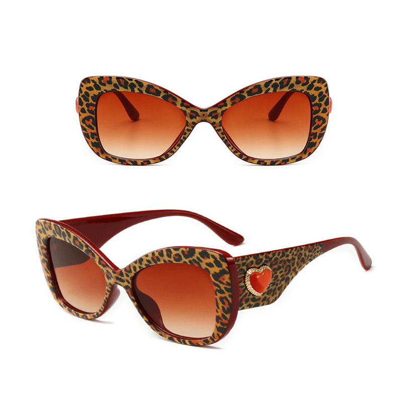 leopard print cat-eye sunglasses, view 5 - MRSLM