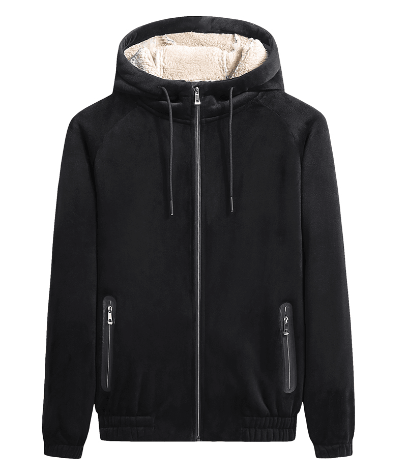men's hooded zip cardigan jacket, view 4 - MRSLM