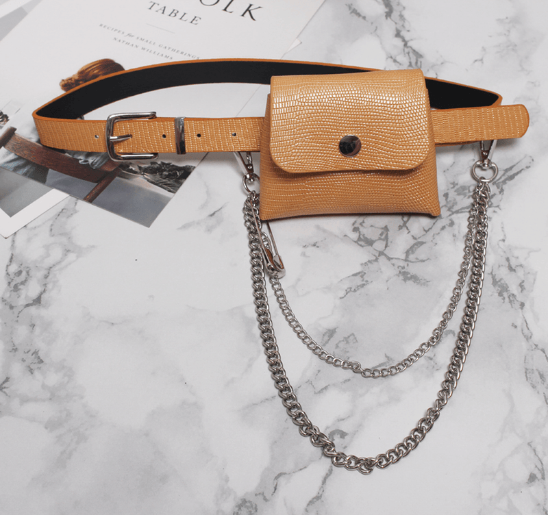 mini waist bag with belt and chain - MRSLM