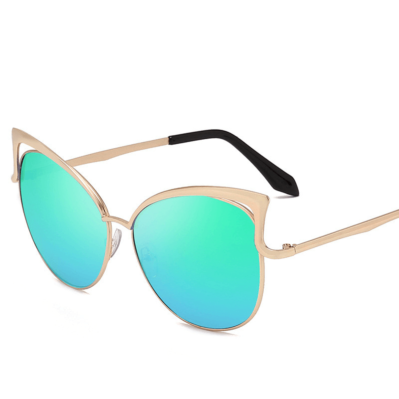 Women's colorful lens metal sunglasses, view 8 - MRSLM