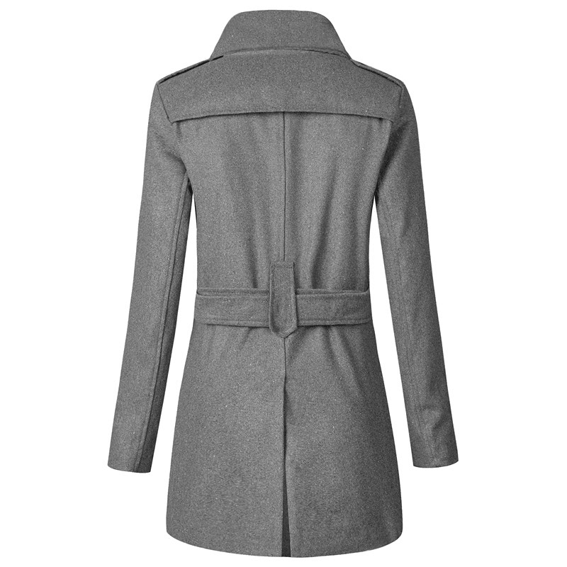 men's double-breasted trench coat, view 4 - MRSLM