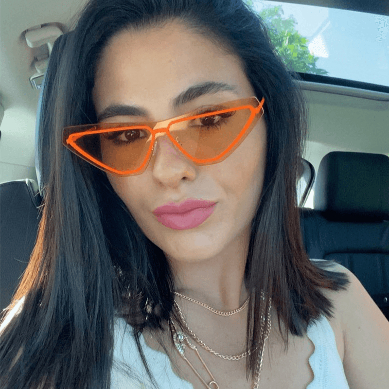 Fashion Rimless One-Piece Sunglasses Women