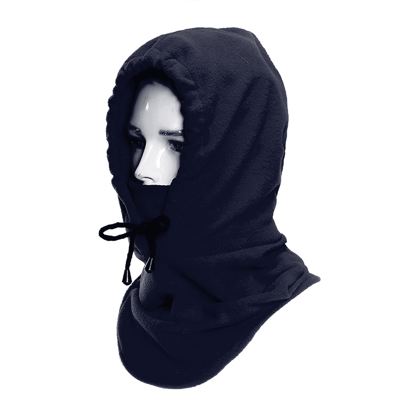 polar fleece cycling hood, view 3 - MRSLM
