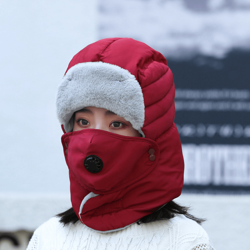 Women's Hat Cold-Proof Hat Cycling Ear Protection Thickened Cold-Proof Warm Cotton Cap