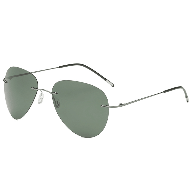 Polarized round memory metal sunglasses, view 4 - MRSLM