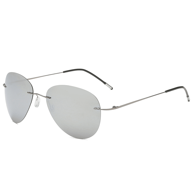 Polarized round memory metal sunglasses, view 9 - MRSLM