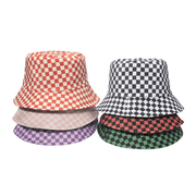 Checkerboard plaid bucket hat, view 4 - MRSLM